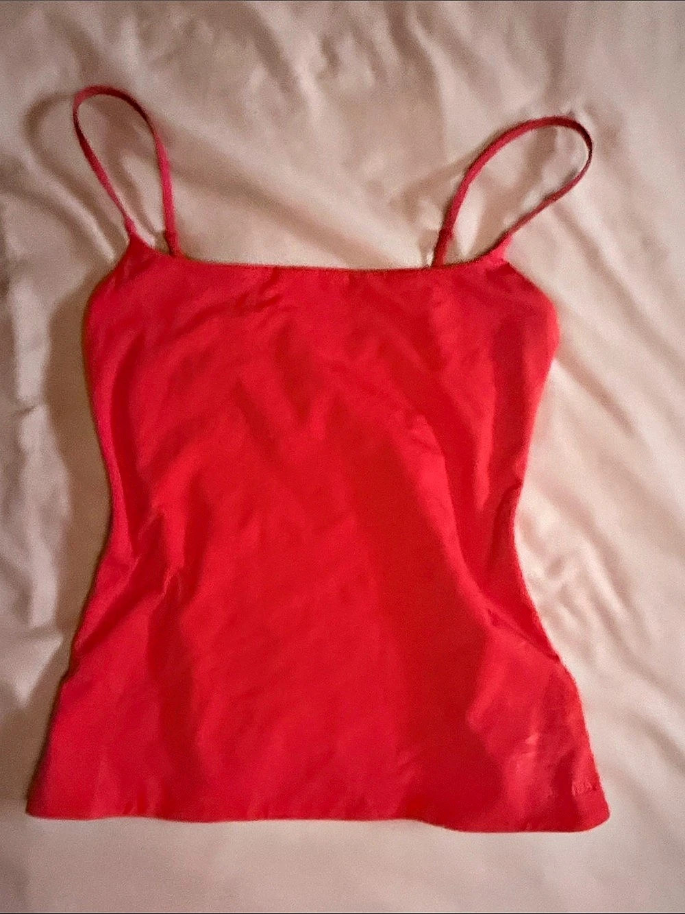 Aritzia Original Contour Squareneck Cami Red Small